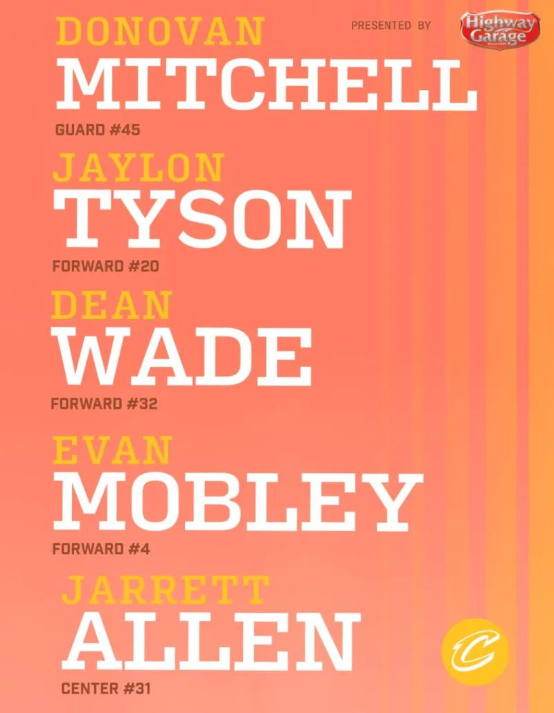 皇冠体育官网-骑士首发：米切尔、杰隆-泰森、德恩-韦德、莫布利和阿伦